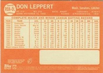 2013 Topps Heritage - Real One Autographs #ROA-DL Don Leppert Back