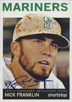 2013 Topps Heritage - Real One Autographs #ROA-NF Nick Franklin Front