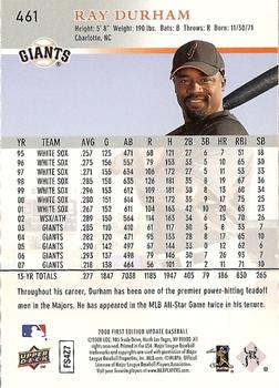 2008 Upper Deck First Edition #461 Ray Durham Back