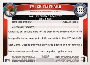 2011 Topps Update - Target Red Border #US68 Tyler Clippard Back