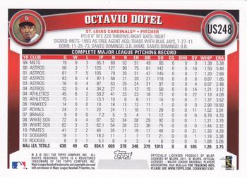 2011 Topps Update - Target Red Border #US248 Octavio Dotel Back