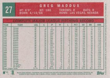 2008 Topps Heritage #27 Greg Maddux Back