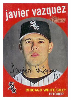 2008 Topps Heritage #5 Javier Vazquez Front