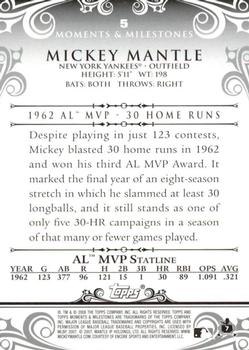 2008 Topps Moments & Milestones #5-15 Mickey Mantle Back