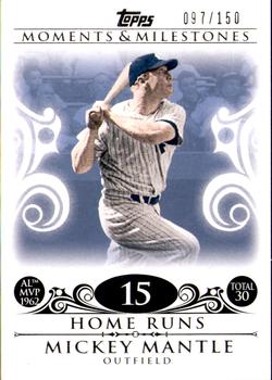 2008 Topps Moments & Milestones #5-15 Mickey Mantle Front
