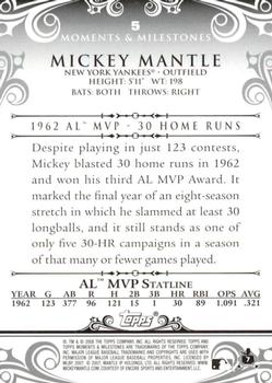 2008 Topps Moments & Milestones #5-16 Mickey Mantle Back