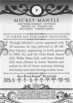 2008 Topps Moments & Milestones #7-1 Mickey Mantle Back