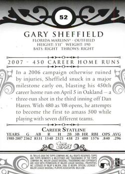 2008 Topps Moments & Milestones #52-121 Gary Sheffield Back