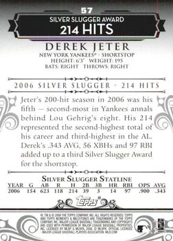 2008 Topps Moments & Milestones #57-1 Derek Jeter Back