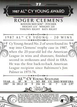 2008 Topps Moments & Milestones #77-14 Roger Clemens Back