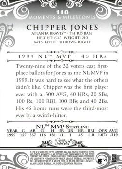 2008 Topps Moments & Milestones #110-9 Chipper Jones Back