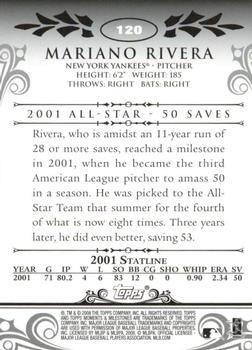 2008 Topps Moments & Milestones #120-13 Mariano Rivera Back
