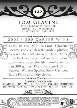 2008 Topps Moments & Milestones #137-29 Tom Glavine Back