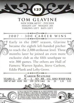 2008 Topps Moments & Milestones #137-261 Tom Glavine Back