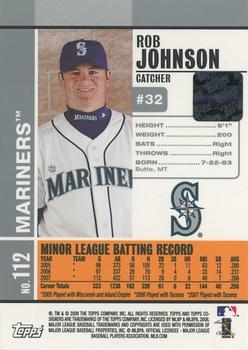 2008 Topps Co-Signers #112 Rob Johnson Back