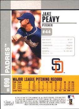 2008 Topps Co-Signers #090 Jake Peavy Back