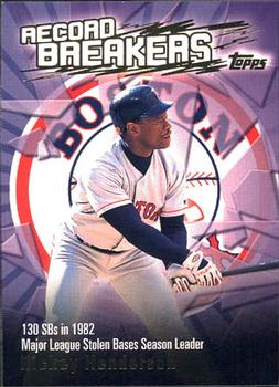 2003 Topps - Record Breakers (Series One) #RB-RH Rickey Henderson Front
