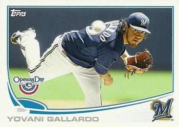 2013 Topps Opening Day #21 Yovani Gallardo Front