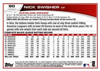 2013 Topps Opening Day #90 Nick Swisher Back