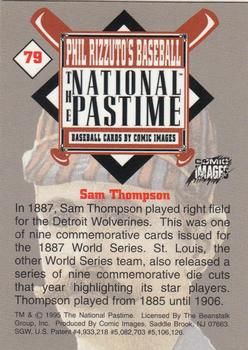 1995 Comic Images Phil Rizzuto's Baseball: The National Pastime #79 Sam Thompson Back