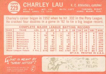 2013 Topps Heritage - 50th Anniversary Buybacks #229 Charley Lau Back