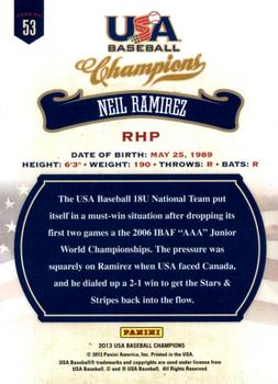 2013 Panini USA Baseball Champions #53 Neil Ramirez Back