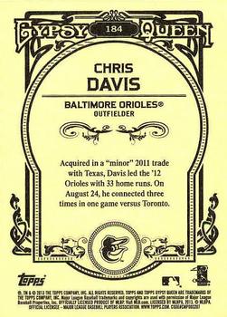 2013 Topps Gypsy Queen - Framed White #184 Chris Davis Back