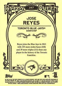 2013 Topps Gypsy Queen - Framed White #247 Jose Reyes Back