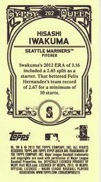 2013 Topps Gypsy Queen - Mini #262 Hisashi Iwakuma Back