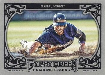 2013 Topps Gypsy Queen - Sliding Stars #SS-RB Ryan Braun Front