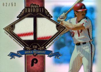 2013 Topps Tribute - Famous Four Baggers Relics Blue #FB-MS Mike Schmidt Front