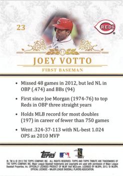 2013 Topps Tribute - Green #23 Joey Votto Back