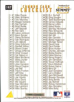 1996 Summit #197 Ken Griffey Jr. Back