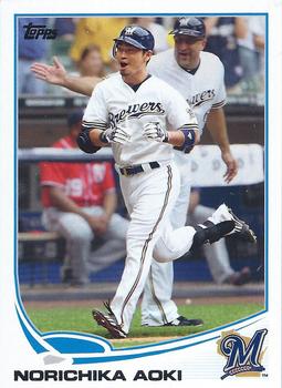 2013 Topps Milwaukee Brewers #MIL3 Norichika Aoki Front