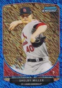 2013 Bowman - Chrome Cream of the Crop Mini Blue Refractors #CC-STL2 Shelby Miller Front