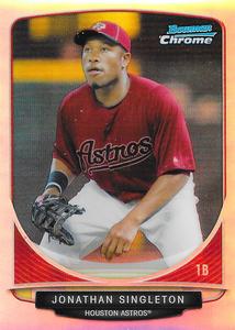 2013 Bowman - Chrome Cream of the Crop Mini Refractors #CC-HA2 Jonathan Singleton Front