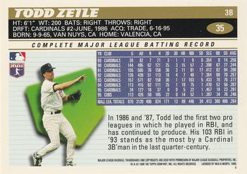 1996 Topps #35 Todd Zeile Back