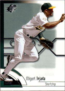 2002 SPx #5 Miguel Tejada Front