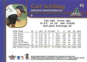 2002 Fleer Maximum #45 Curt Schilling Back