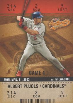 2003 Fleer Authentix #62 Albert Pujols Front