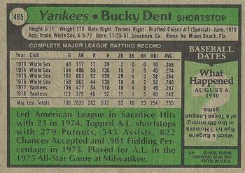Bucky Dent Gallery  Trading Card Database