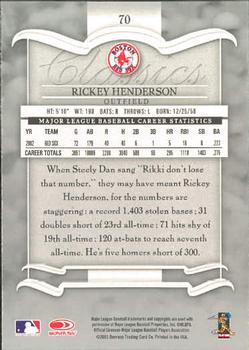 2003 Donruss Classics #70 Rickey Henderson Back