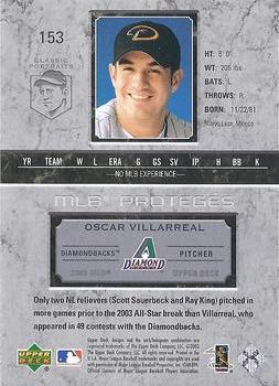 2003 Upper Deck Classic Portraits #153 Oscar Villarreal Back