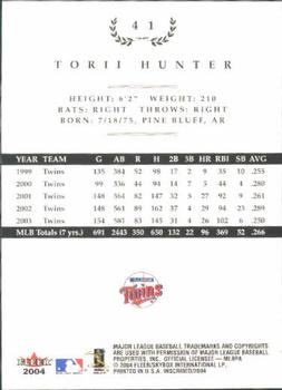 2004 Fleer InScribed #41 Torii Hunter Back