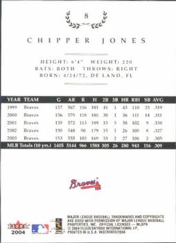2004 Fleer InScribed #8 Chipper Jones Back
