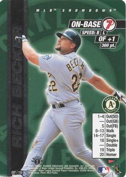 2000 MLB Showdown Pennant Run 1st Edition #097 Rich Becker Front