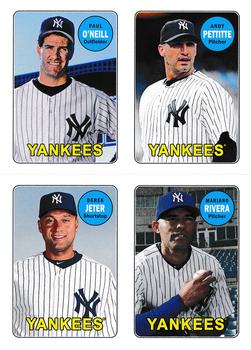 2013 Topps Archives - 1969 4-in-1 Sticker #69S-OPJR Paul O'Neill / Andy Pettitte / Derek Jeter / Mariano Rivera Front