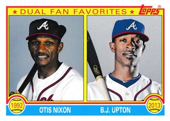 2013 Topps Archives - Dual Fan Favorites #DFF-NU Otis Nixon / B.J. Upton Front