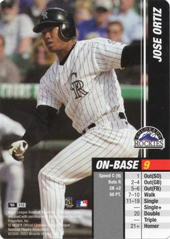 2003 MLB Showdown #113 Jose Ortiz Front