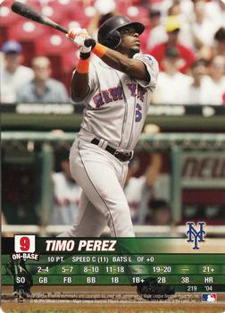 2004 MLB Showdown #219 Timo Perez Front